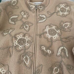Jones New York Embroidered Merino Wool Jacket